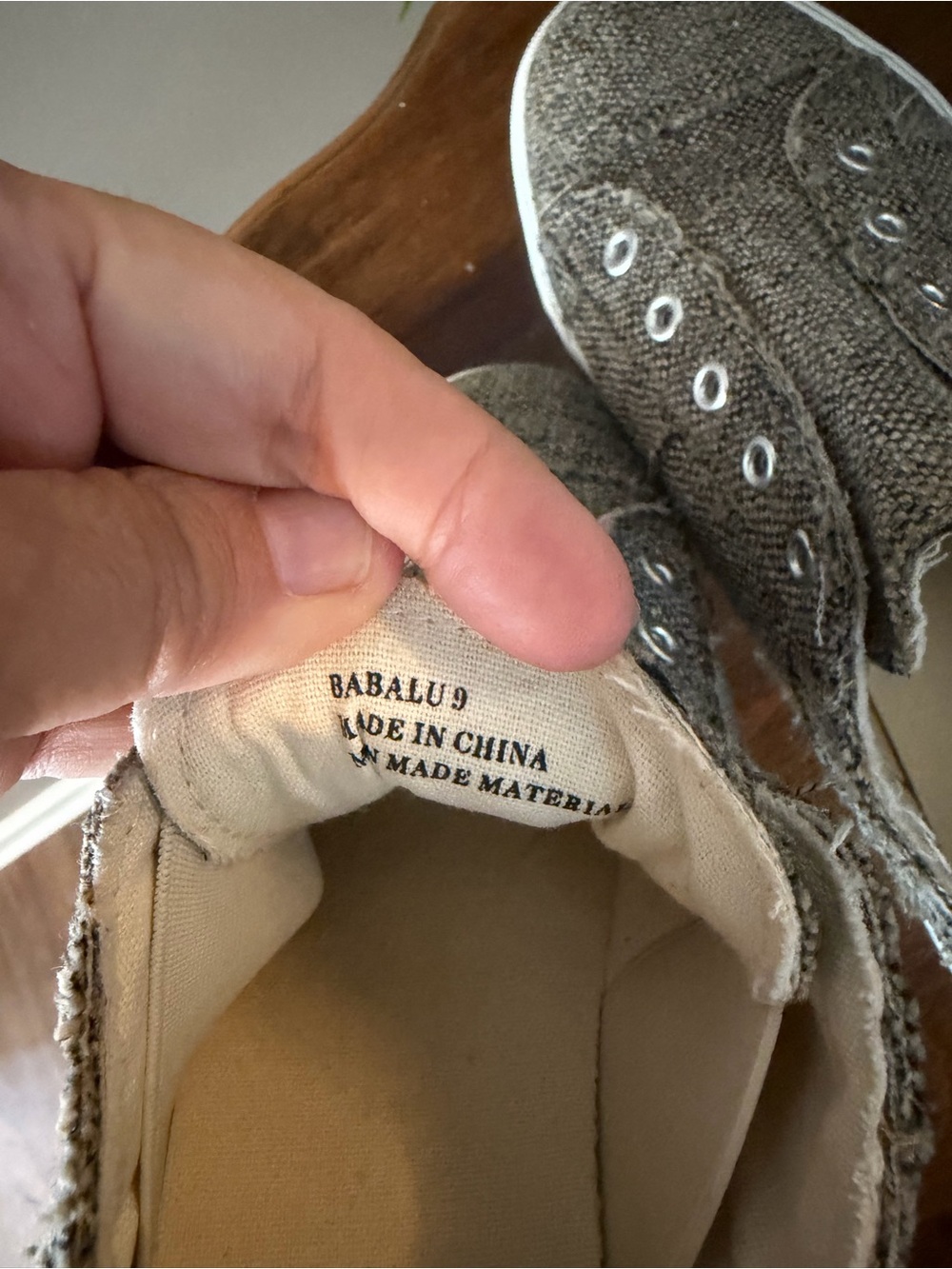 Corkys Babalu Taupe Frayed Slip-On Canvas Sneakers. Size 9 - Picture 5 of 8